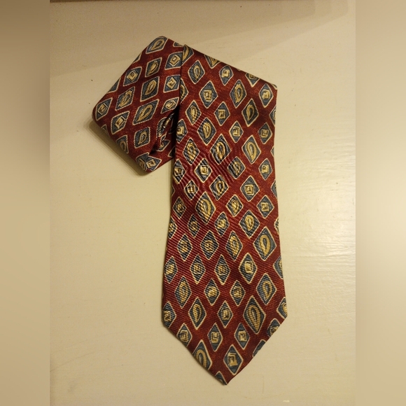 Christian Dior men's geometric print tie - Picture 2 of 5